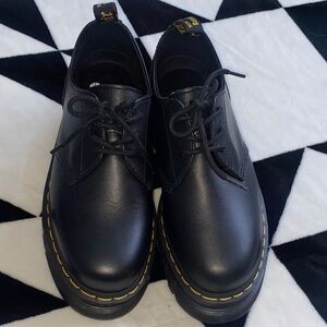 Dr. Martens Black Leather Lace-Up Platform Woman’s Sz 9 EU 41 NWOB